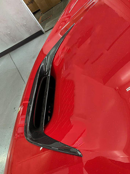 FABSPEED Carbon Fiber Center Hood Vent Cover - Ferrari F8 Tributo Coupe/Spider