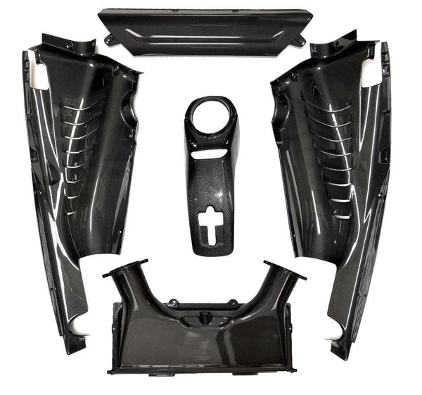 FABSPEED Carbon Fiber 5 Piece Engine Bay Set - Ferrari F8 Tributo (Coupe)
