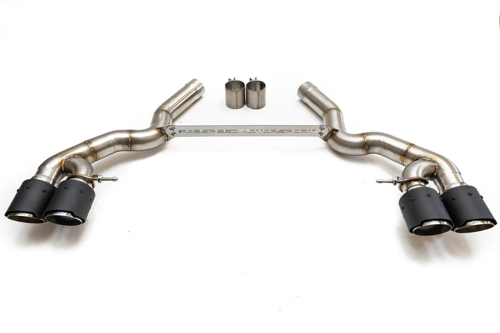 FABSPEED BMW M5 F90 Muffler Bypass Pipes with Quad Style Tips (2017+)