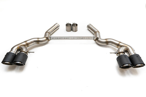 FABSPEED BMW M5 F90 Muffler Bypass Pipes with Quad Style Tips (2017+)