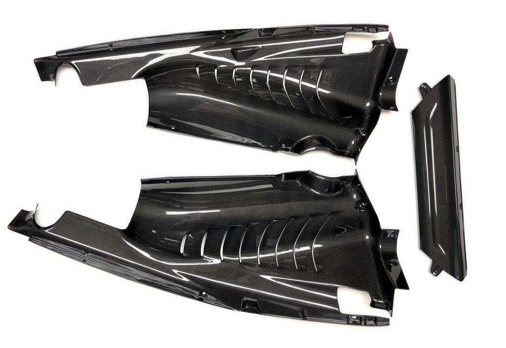 FABSPEED Carbon Fiber 3 Piece Engine Bay Set - Ferrari 488 Pista