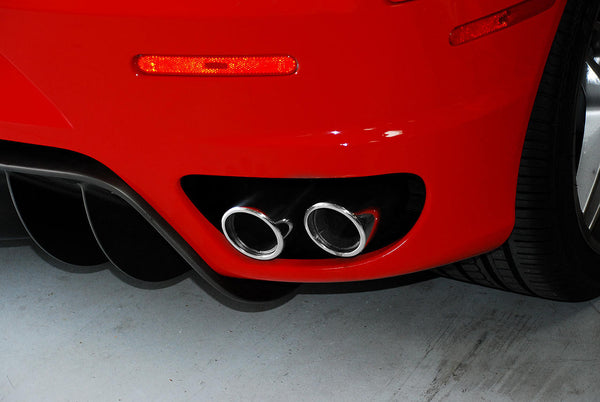 FABSPEED Ferrari F430 Polished Slip-On Tip Covers (2005-2009)