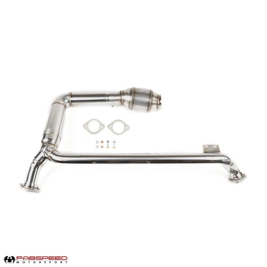 FABSPEED Porsche 718 sport cat downpipe - view 1