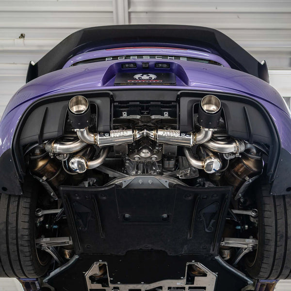 FABSPEED Porsche 718 GT4 RS / Spyder RS Valved X-Pipe Cat-Back Exhaust System (2022+)