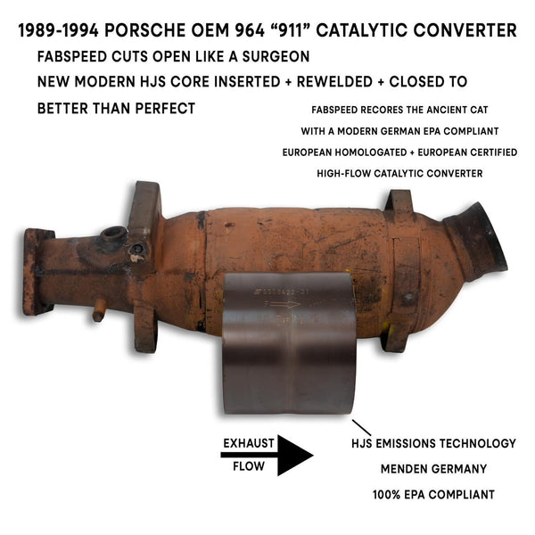 FABSPEED Porsche 964 Carrera Turbo Catalytic Converter Re-Coring