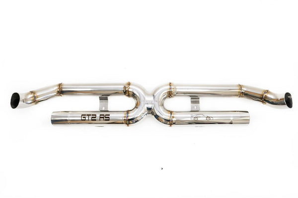 FABSPEED Porsche 991.2 GT2 RS Center Muffler Bypass X-Pipe