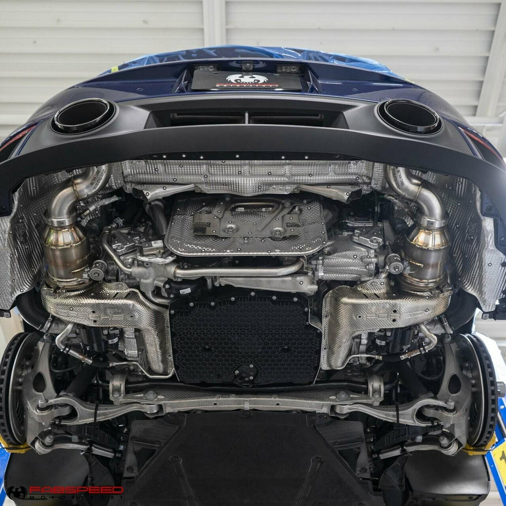 FABSPEED Porsche 992 Turbo Sport Catalytic Converters with GT2 RS Style Outlets