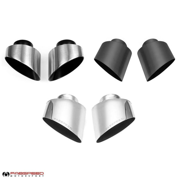 FABSPEED Porsche 993 Turbo Single-Wall Oval Bolt-On Exhaust Tips