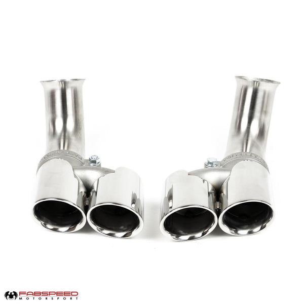 FABSPEED Porsche 996 Carrera Deluxe Quad-Style Exhaust Tips Short