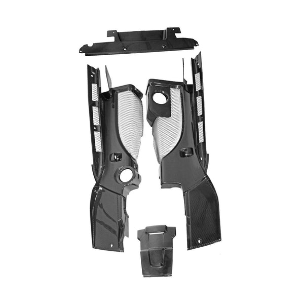 FABSPEED Carbon Fiber 4 Piece Engine Bay Set - Audi R8 V10 Coupe (2014-2015)