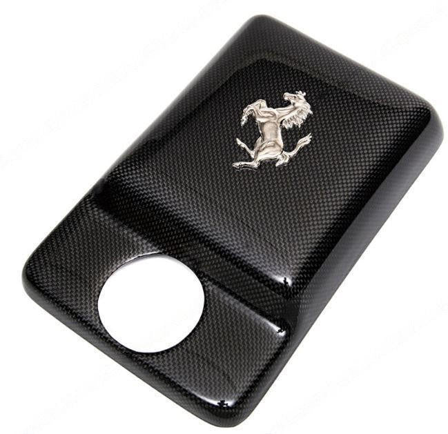 FABSPEED Carbon Fiber Coolant Exclusive Tank Cover with Cavallino 360 Ferrari