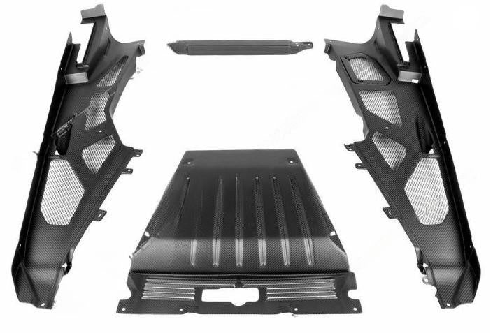 FABSPEED Carbon Fiber Engine Bay Panel Set - Vented Version -Lamborghini Huracan LP-580/610