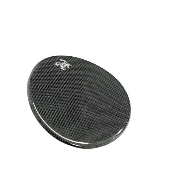 FABSPEED Carbon Fiber Fuel Door With Chrome Cavallino - Ferrari F12 Berlinetta