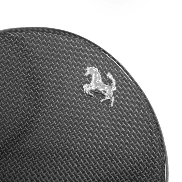 FABSPEED Carbon Fiber Fuel Door With Chrome Cavallino - Ferrari F12 Berlinetta