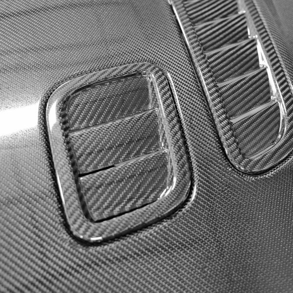 FABSPEED Carbon Fiber OEM Style Vented Hood With Vents - Aston Martin DBS/ DB9/ Vantage V8 & V12/ Rapid