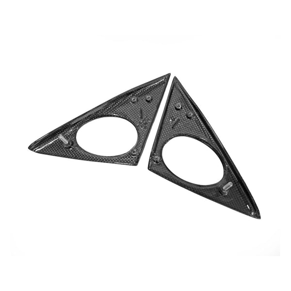 FABSPEED Carbon Fiber Outer Mirror Triangle Trim 360 Ferrari