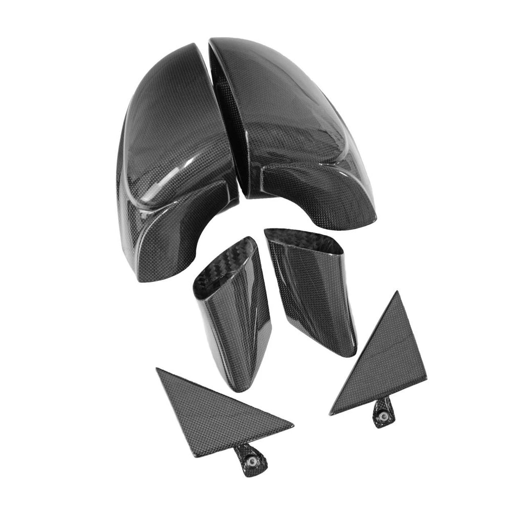 FABSPEED Carbon Fiber Side Mirrors w/Outer Door Triangle Trim -  Ferrari 458 Speciale/Aperta