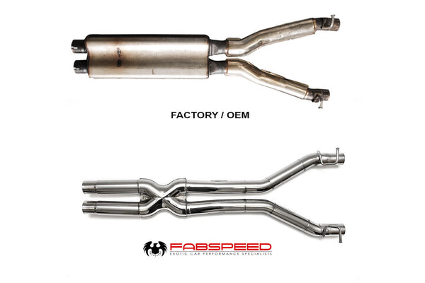FABSPEED Ferrari F550 Resonator Bypass X- Pipe (1996-2001)