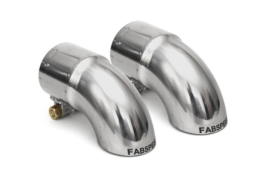 FABSPEED Porsche Competition Slip-On Turndown Tips (2.50"/63.5mm ID) - Fabspeed Exhausts Only