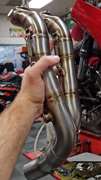 FM PROJECTS Front Cylinder Headers for 3/4 Titanium Race Exhaust for the Ducati Panigale V4 / S (2025+) - image 4