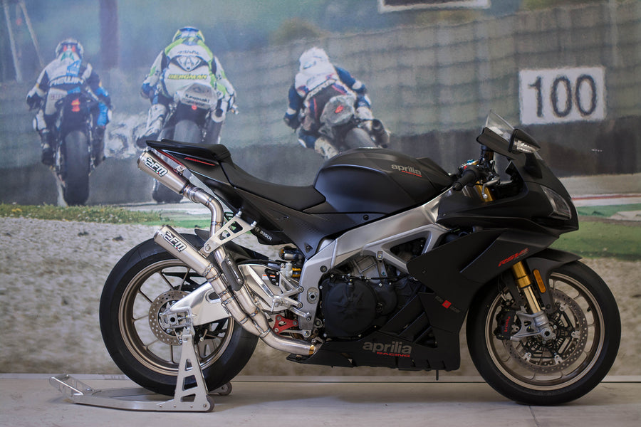 FM PROJECTS GP Double Racing Half System / Slip-on in Titanium for Aprilia RSV4 1100 and Tuono - image 1