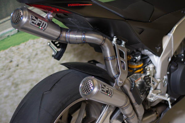 FM PROJECTS GP Double Racing Half System / Slip-on in Titanium for Aprilia RSV4 1100 and Tuono - image 5