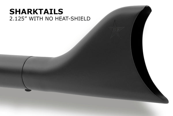 Freedom Performance HARLEY TOURING SHARKTAIL 2 1/8" SLIP-ONS "NO HEAT-SHIELDS" *FITS 95-Present*