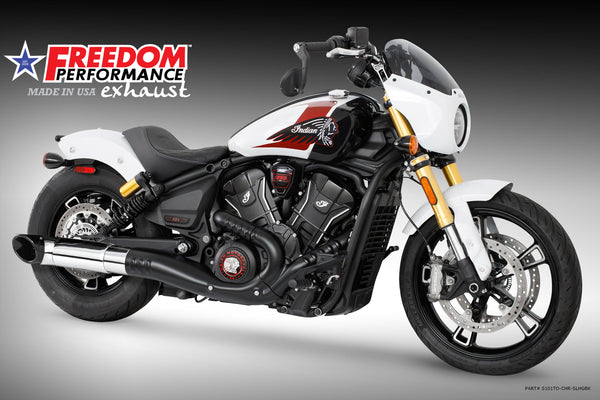 (SPECIAL ORDER) INDIAN 2025-PRESENT SCOUT 101-CLASSIC-SUPER-SPORT-BOBBER 4.5" 2-STEP TURN-OUT SLIP-ON official image