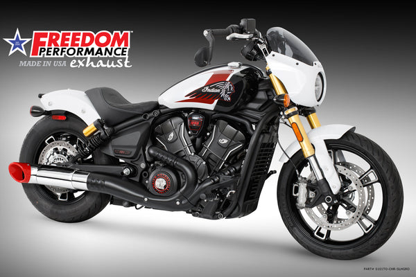 (SPECIAL ORDER) INDIAN 2025-PRESENT SCOUT 101-CLASSIC-SUPER-SPORT-BOBBER 4.5" 2-STEP TURN-OUT SLIP-ON official image