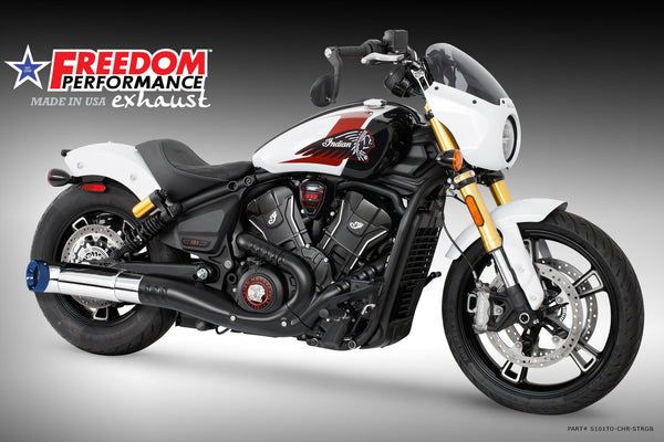 (SPECIAL ORDER) INDIAN 2025-PRESENT SCOUT 101-CLASSIC-SUPER-SPORT-BOBBER 4.5" 2-STEP TURN-OUT SLIP-ON official image