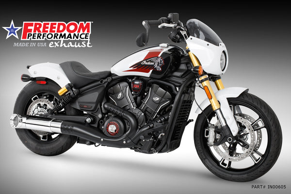 (SPECIAL ORDER) INDIAN 2025-PRESENT SCOUT 101-CLASSIC-SUPER-SPORT-BOBBER 4.5" 2-STEP TURN-OUT SLIP-ON official image