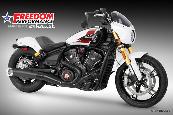 (SPECIAL ORDER) INDIAN 2025-PRESENT SCOUT 101-CLASSIC-SUPER-SPORT-BOBBER 4.5" 2-STEP TURN-OUT SLIP-ON official image