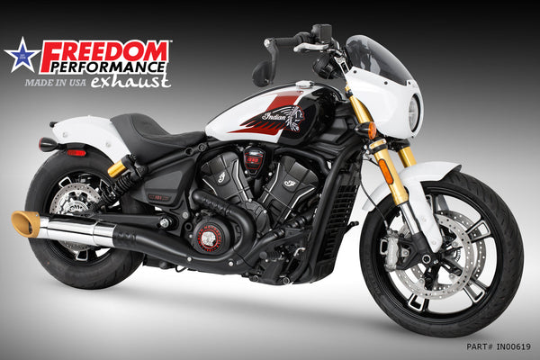 (SPECIAL ORDER) INDIAN 2025-PRESENT SCOUT 101-CLASSIC-SUPER-SPORT-BOBBER 4.5" 2-STEP TURN-OUT SLIP-ON official image