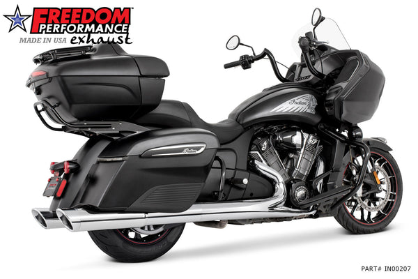 INDIAN 4.5" 2-STEP SLIP-ONS ONLY FOR CHALLENGER/PURSUIT, CHIEFTAIN/ROADMASTER, SPRINGFIELD BAGGERS BUNDLE official image