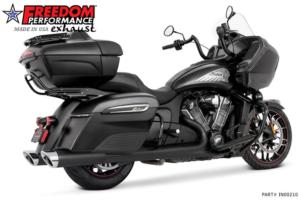 INDIAN 4.5" 2-STEP SLIP-ONS ONLY FOR CHALLENGER/PURSUIT, CHIEFTAIN/ROADMASTER, SPRINGFIELD BAGGERS BUNDLE official image