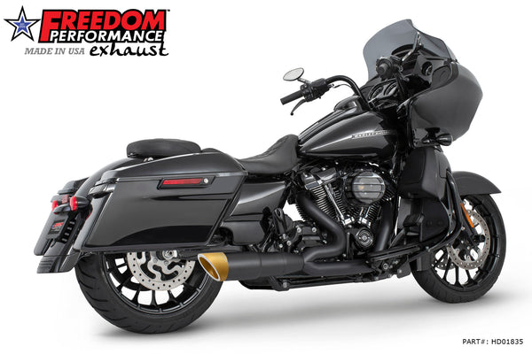 HARLEY TOURING 4.5" 2 STEPPED SHORT UNION 2-INTO-1 RIGHT-SIDE ONLY 2017-PRESENT BUNDLE official image