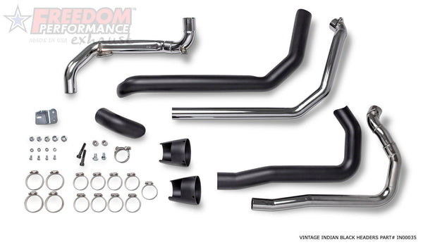 Freedom Performance INDIAN CLASSIC/VINTAGE CHIEF TRUE-DUAL TUCK-N-UNDER  "HEADERS ONLY" 2014-2020 BUNDLE