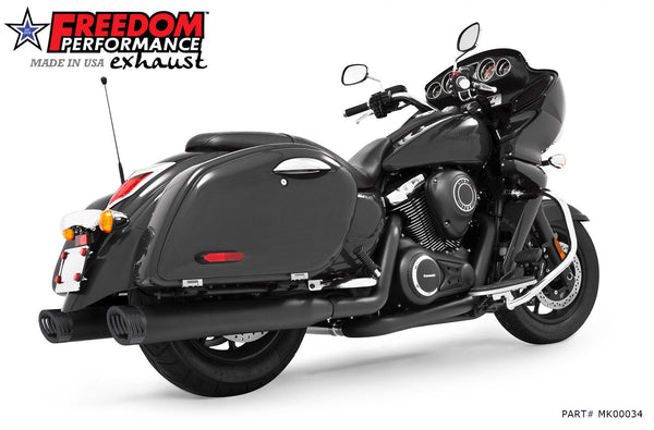 Freedom Performance KAWASAKI VAQUERO 1700/NOMAD/VOYAGER 4" COMPLETE TRUE-DUAL SYSTEM 2011-PRESENT BUNDLE