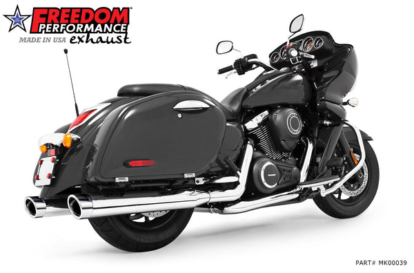 Freedom Performance KAWASAKI VAQUERO 1700/NOMAD/VOYAGER 4" COMPLETE TRUE-DUAL SYSTEM 2011-PRESENT BUNDLE