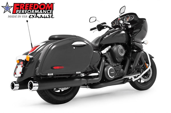 Freedom Performance KAWASAKI VAQUERO 1700/NOMAD/VOYAGER 4" COMPLETE TRUE-DUAL SYSTEM 2011-PRESENT BUNDLE