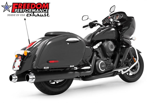 Freedom Performance KAWASAKI VAQUERO 1700/NOMAD/VOYAGER 4" COMPLETE TRUE-DUAL SYSTEM 2011-PRESENT BUNDLE