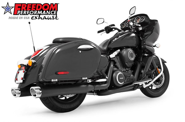 Freedom Performance KAWASAKI VAQUERO 1700/NOMAD/VOYAGER 4" COMPLETE TRUE-DUAL SYSTEM 2011-PRESENT BUNDLE