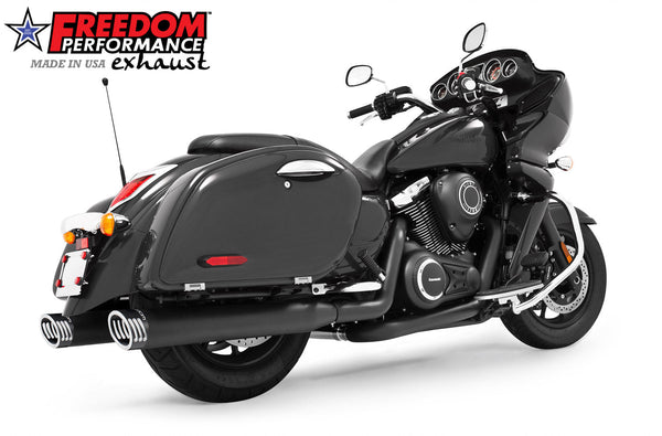 Freedom Performance KAWASAKI VAQUERO 1700/NOMAD/VOYAGER 4" COMPLETE TRUE-DUAL SYSTEM 2011-PRESENT BUNDLE