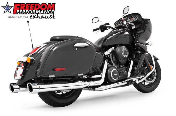 Freedom Performance KAWASAKI VAQUERO 1700/NOMAD/VOYAGER 4" COMPLETE TRUE-DUAL SYSTEM 2011-PRESENT BUNDLE