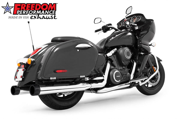 Freedom Performance KAWASAKI VAQUERO 1700/NOMAD/VOYAGER 4" COMPLETE TRUE-DUAL SYSTEM 2011-PRESENT BUNDLE