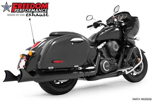 Freedom Performance KAWASAKI VAQUERO 1700/NOMAD/VOYAGER 4" COMPLETE TRUE-DUAL SYSTEM 2011-PRESENT BUNDLE