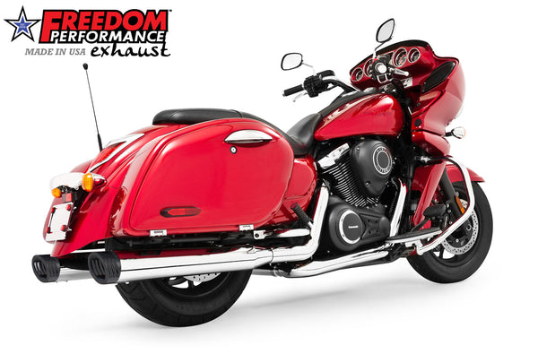 Freedom Performance KAWASAKI VAQUERO 1700/NOMAD/VOYAGER 4" COMPLETE TRUE-DUAL SYSTEM 2011-PRESENT BUNDLE