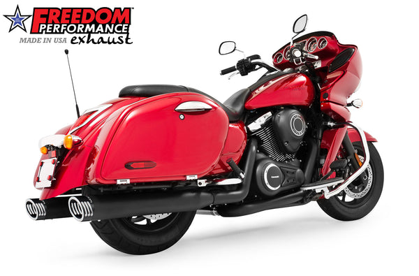 Freedom Performance KAWASAKI VAQUERO 1700/NOMAD/VOYAGER 4" COMPLETE TRUE-DUAL SYSTEM 2011-PRESENT BUNDLE