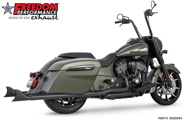 Freedom Performance INDIAN CHIEFTAIN / ROADMASTER / SPRINGFIELD 2.5" SHARKTAIL SLIP-ONS 2014-PRESENT Fits FREEDOM HEADERS Only