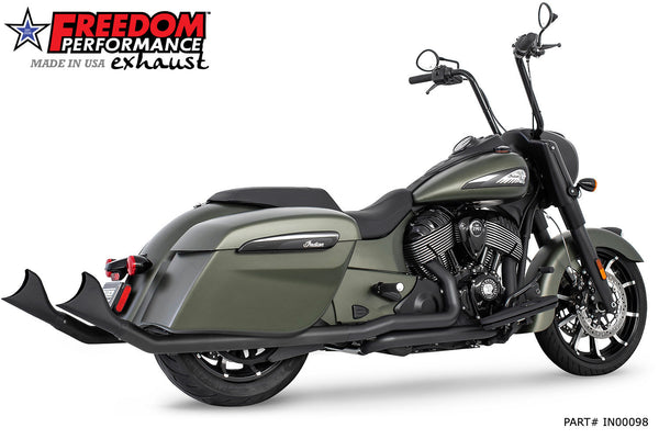 Freedom Performance INDIAN CHIEFTAIN / ROADMASTER / SPRINGFIELD 2.5" SHARKTAIL SLIP-ONS 2014-PRESENT Fits FREEDOM HEADERS Only